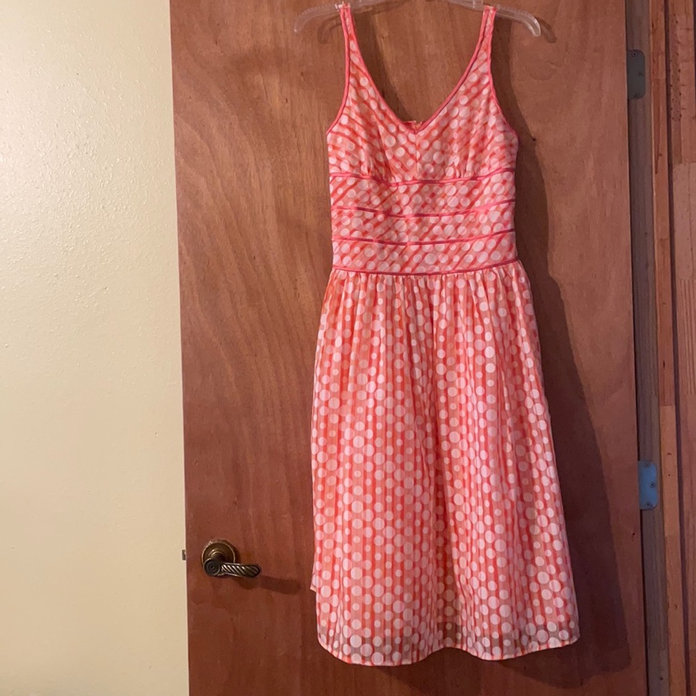 Amanda Lane coral festive beautiful sleeveless summer dress (mlb)